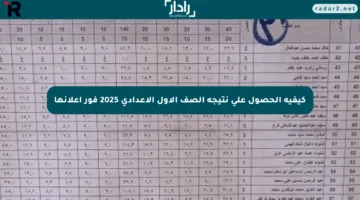 كيفية الحصول على نتيجة الصف الأول الإعدادي 2025 فور إعلانها